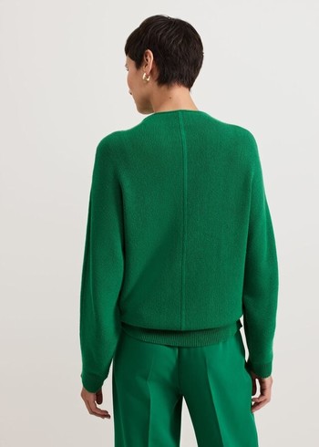 Phase Eight Jess Textured Funnel Neck Knitwear Green USA | 9025871-LS